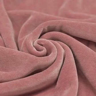 roze-terracotta katoenen velvet