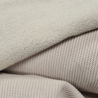 big knit cotton beige