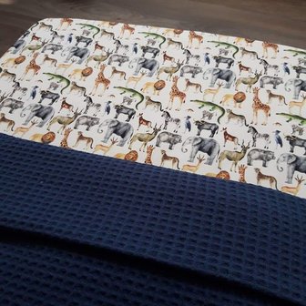 jeans wafel met digitale safari tricot - baby deken @toffetutte handmade (2)