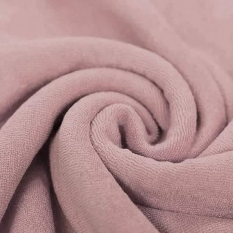 nude roze stretch badstof (babybadstof)