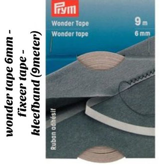 wonder tape 6mm - fixeer tape - kleefband (9meter)