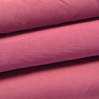 roze (framboos) uni - biologische french terry en ottoman ribtricot en wafel tricot @beebsstofjes