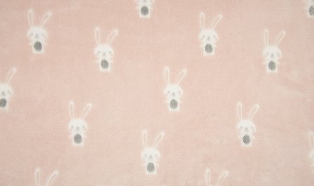 rabbit poeder roze fleece