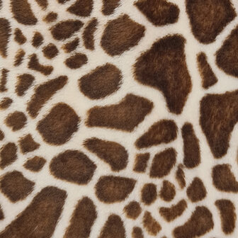 bruin natural beige giraf wellness fleece @kickenstoffen