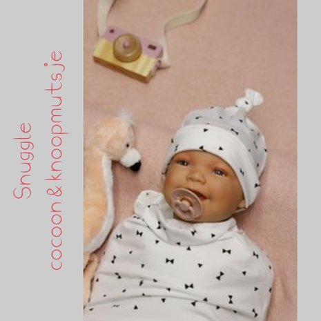 knoopmutjes en swaddle bag van snuggle set - triangeltjes