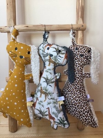 knuffels van frutsels teddy katoen digitale jungle katoen, swessie sterrenkatoen en luipaard katoen (1)