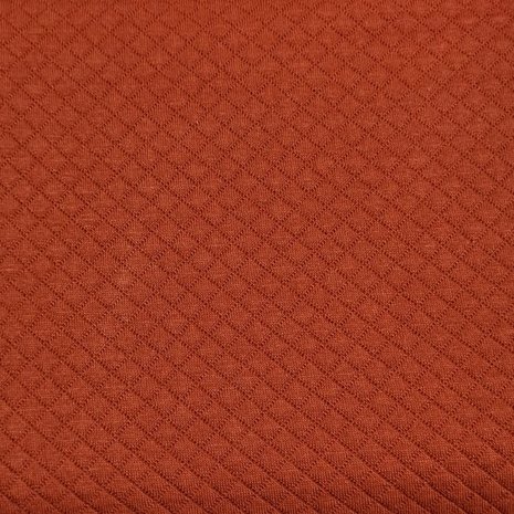 terracotta (roest) mini wafeltjes gevoerde tricot