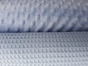minky en wafel vintage dusty blauw