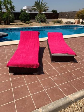 strandbed hoezen fuchsia badstof