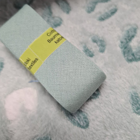 dusty mint leopard cuddle fleece