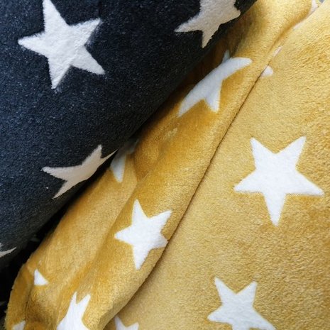 zwarte en oker ster wellness fleece