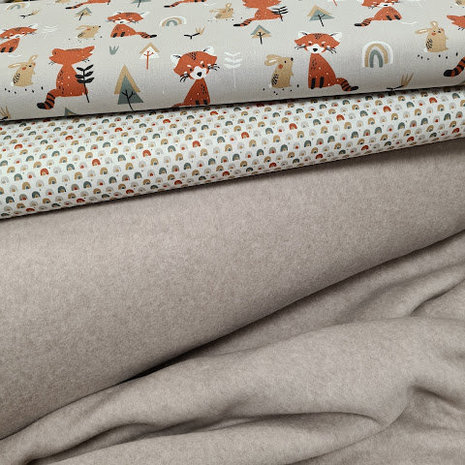 beige biologisch katoen fleece