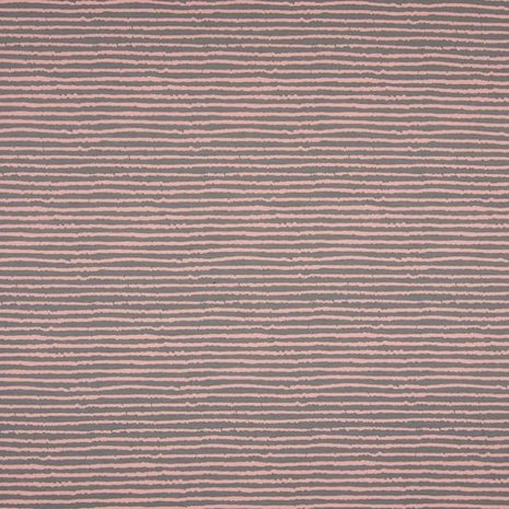 tricot streepje roze   grijs