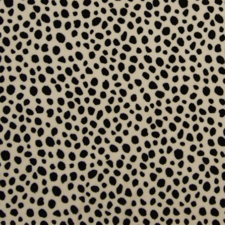 beige (kiezel) zwart cheeta print katoenen velvet