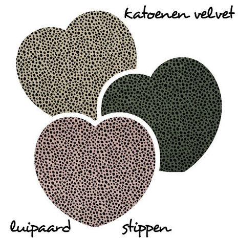 katoenen velvet cheeta stippen