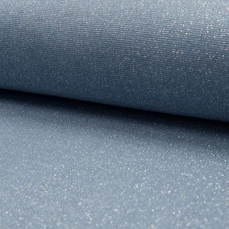 boordstof glitter dusty blue