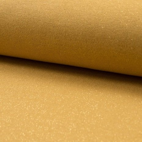 boordstof glitter oker
