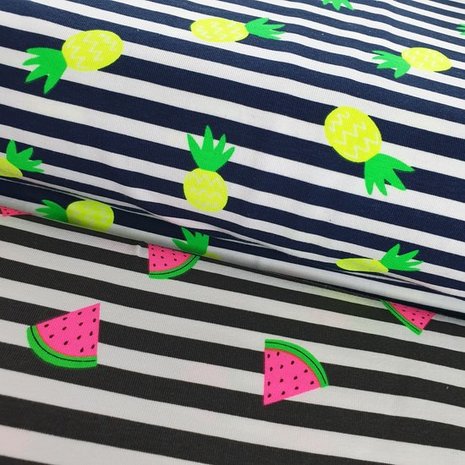 neon meloen en ananas
