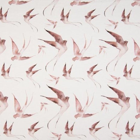 wit oud mauve bruin aquarel zwaluw vogels biologisch
