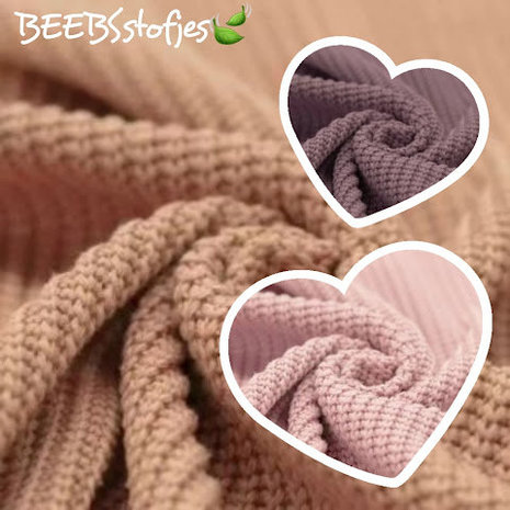 nude pink knitted fabric - big knit