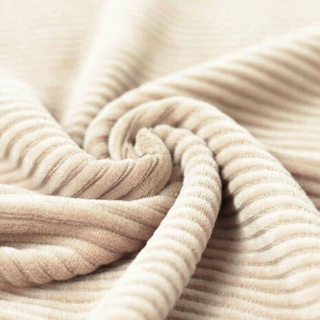 natural brede rib fluweel 