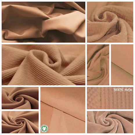 perzik fijne katoenen Baby Ottoman rib tricot (op=op)
