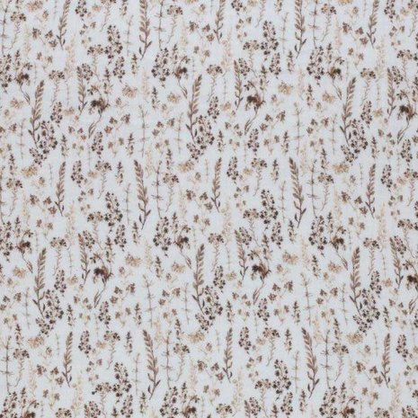 wit (off white) bruin droogbloemen botanisch digitaal hydrofiel
