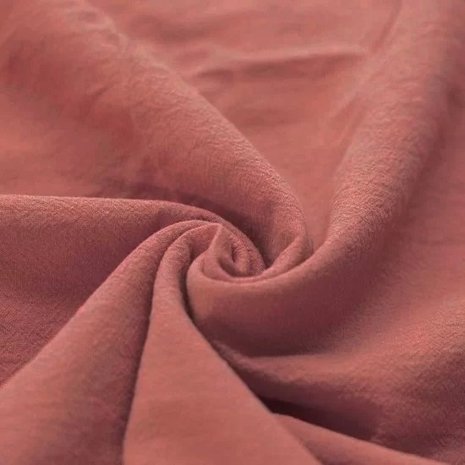 roze (terracotta) uni gewassen katoen