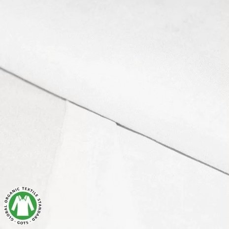 wit (ecru-off white) uni - biologische french terry