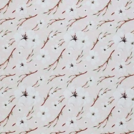 roze wit (off white)  bruin wilgenroos - digitaal tricot 
