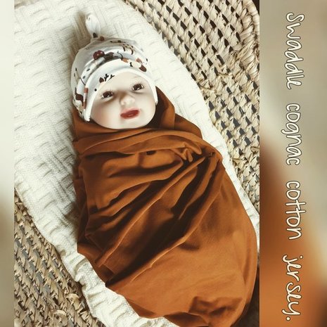 cognac swaddle 100x150cm