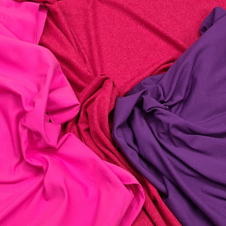 uni tricot fuchsia paars en rood melee