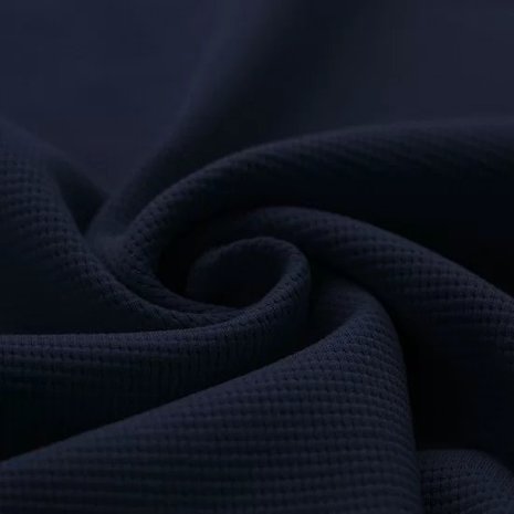 donker blauw (marine) fijne katoenen Wafel tricot