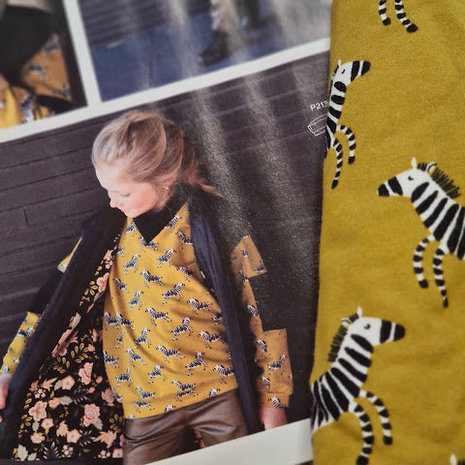 poppy magazine 17 @kickenstoffen..sweater french terry zebra biologisch