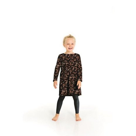 zwart camel cognac nude perzik bruin bloemen - tricot