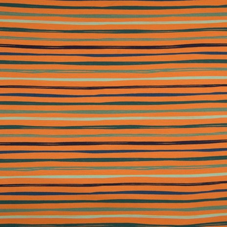 cognac groen blauw streep strepen - french terry