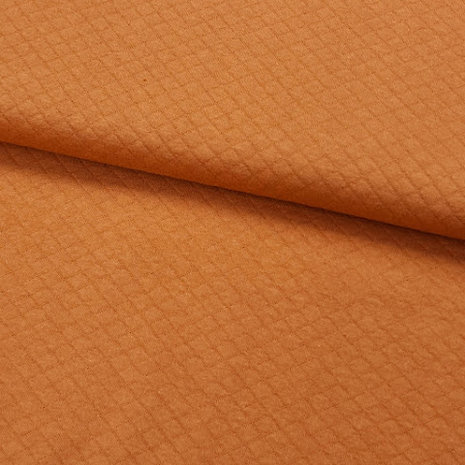 terracotta cognac wafeltjes gevoerde tricot