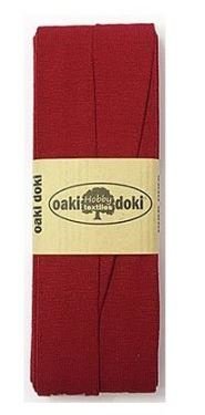 oaki doki tricot de luxe 2cm bias donker rood