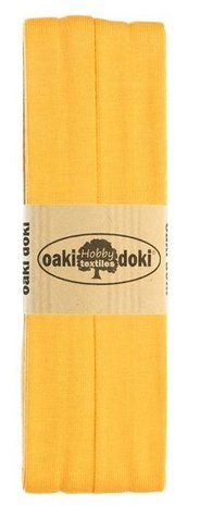 oaki doki tricot de luxe 2cm bias donker geel