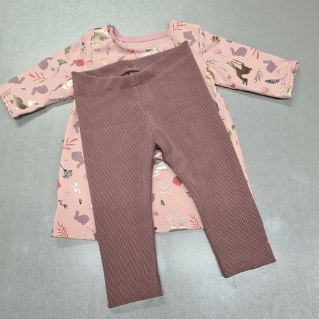 baby legging oud mauve baby rib - patroon los te koop en in deel 2 van baby tot kleuter