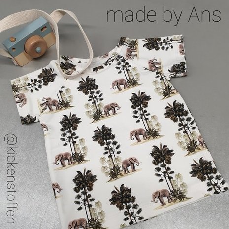 shirtje made by ans olifanten tricot patroon 74-80 met drukker