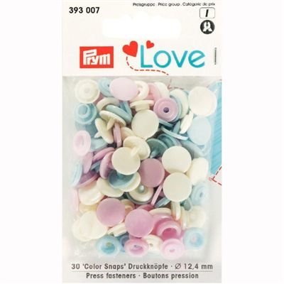 prym colorsnaps roze off white mint assortie