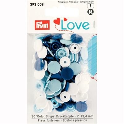 prym colorsnaps wit blauw assortie