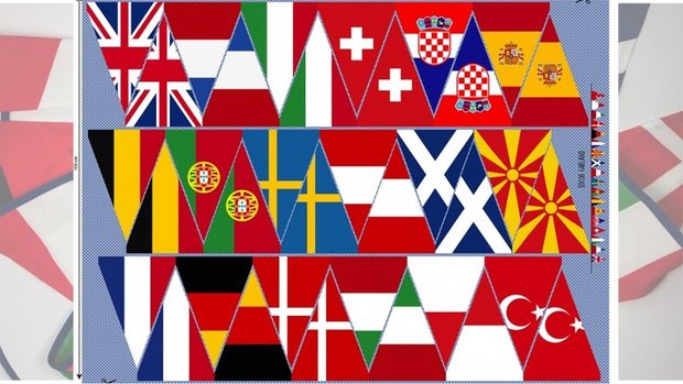 paneel vlaggenlijn europa vlaggen