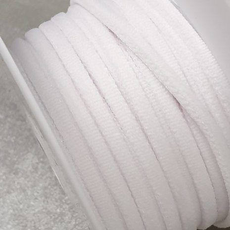 white elastic flat 4mm - 5meters/role super soft