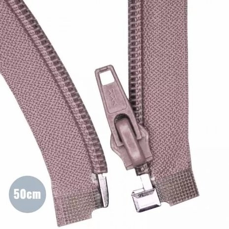 oud roze Deelbare Rits YKK nylon 50cm