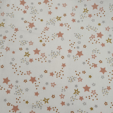 wit roze goud licht grijs sterren biologische katoen @SWESSIEdesign