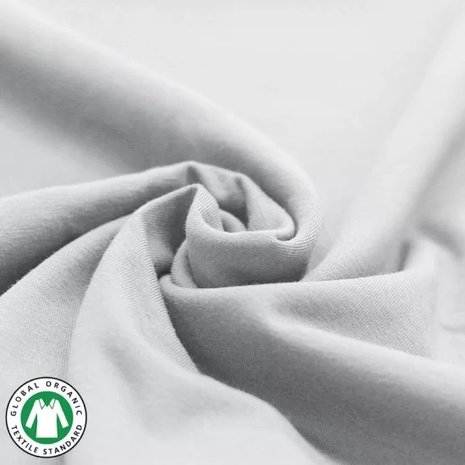 licht grijs uni - biologische tricot