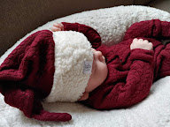 bordeaux kabeltricot met katoenen teddy fur - kerst set myfirstchristmas @littlebumpys