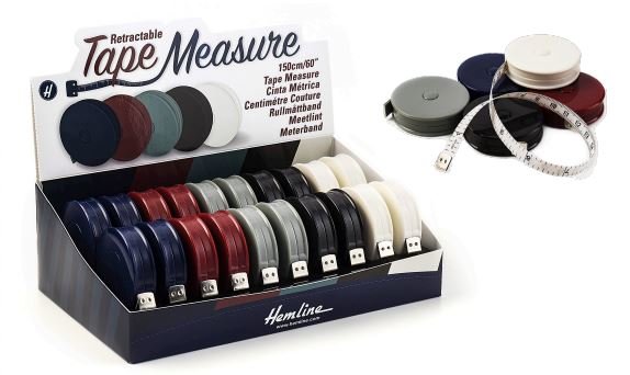 white retractable tape measure